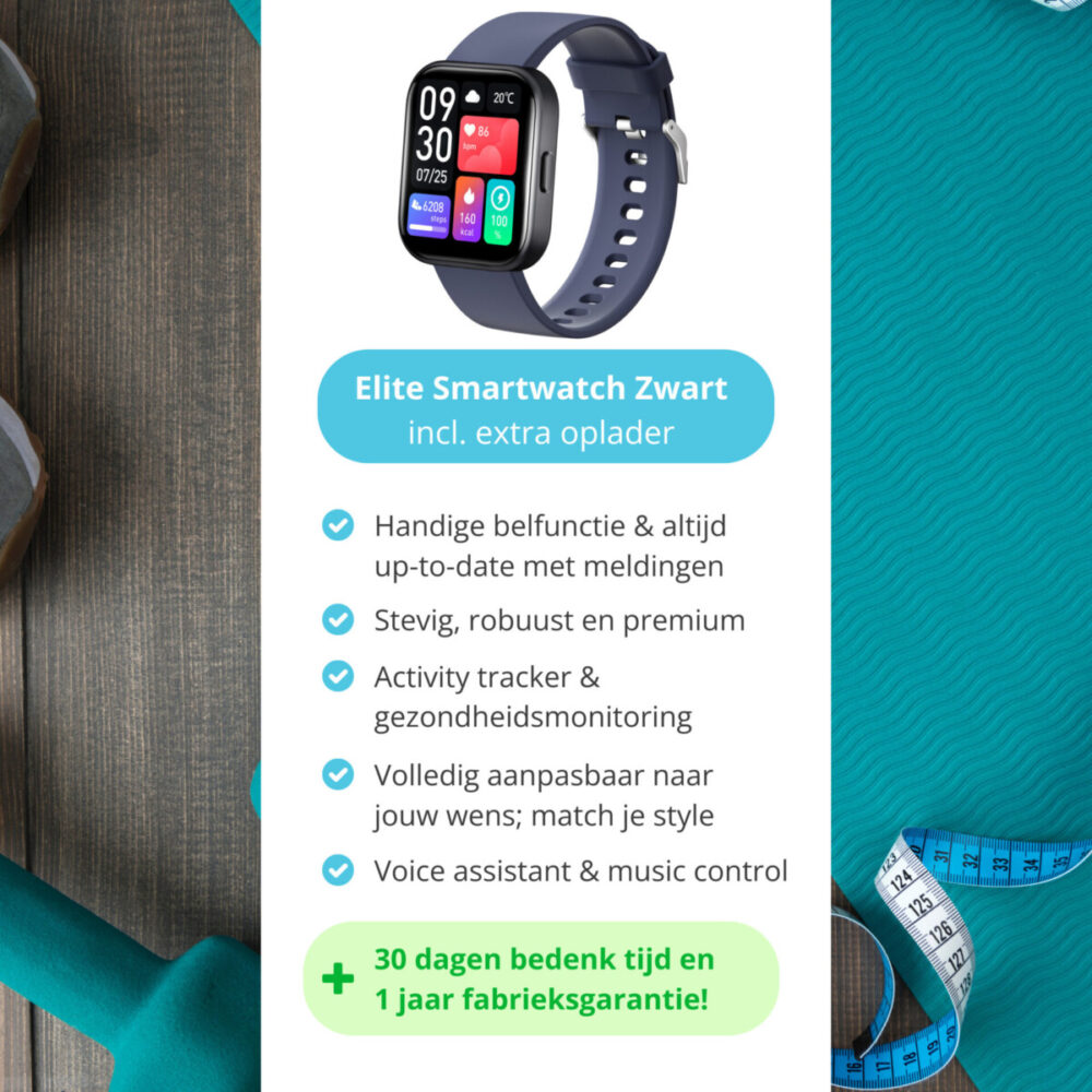 Nexvex Elite Smartwatch Blauw