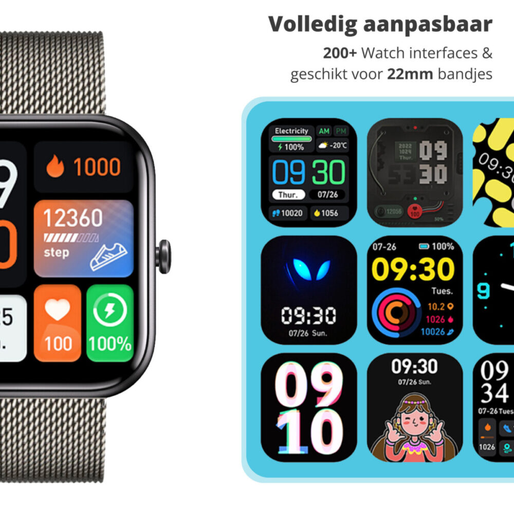 Nexvex Deluxe Smartwatch Blauw