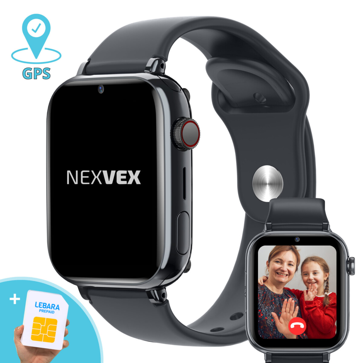 Nexvex Kinder Smartwatch met GPS en SIM-kaart